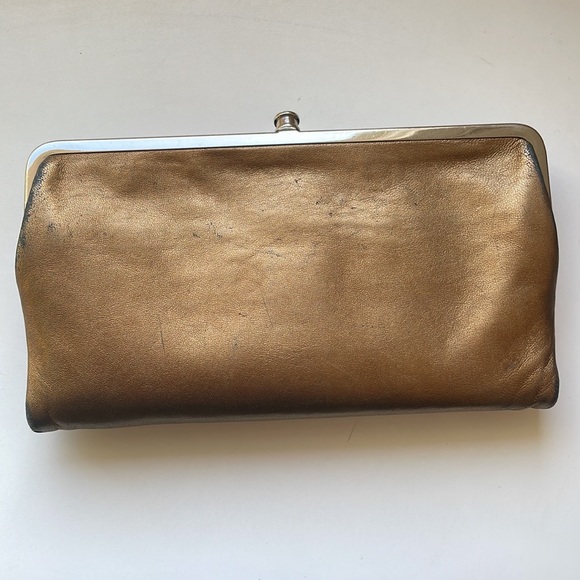 Hobo Vintage Leather Double Frame Clutch Wallet - Picture 7 of 7